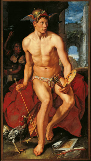 Mercury as patron of painting by Hendrick Goltzius (1611) , Haarlem, Frans Hals Museum﻿ Mercury institute of fine arts. specialized in old dutch and flemish paintings. Research and education.