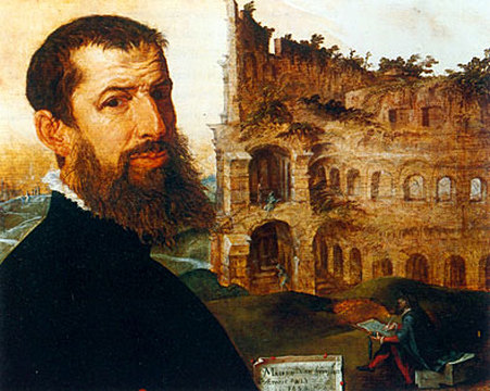 Maerten van Heemskerck, Self-portrait with the Colosseum, 1553, Fitzwilliam Museum, Cambridge